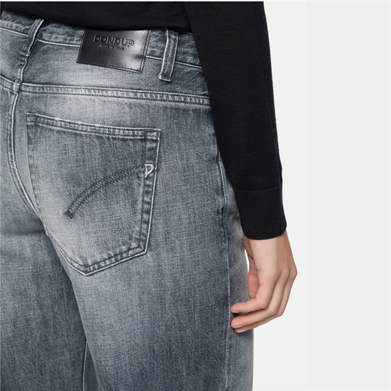 Dondup Jacklyn Wide-Leg Jeans, Grey Blue Wash